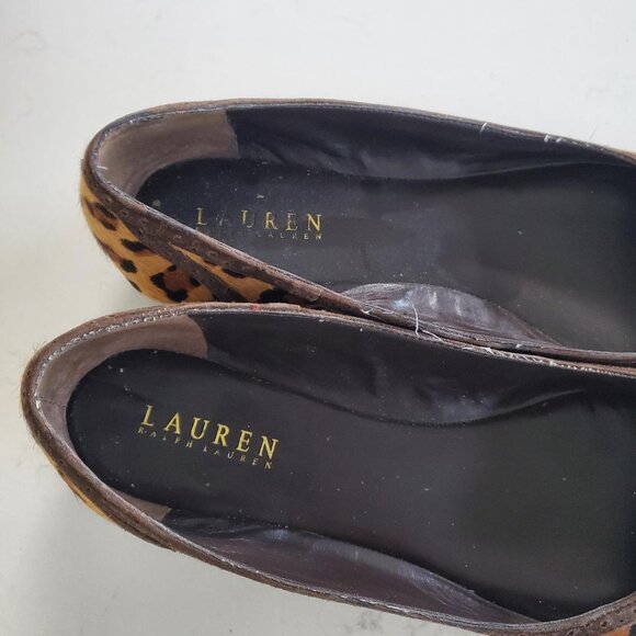 Lauren Ralph Lauren Leopard Print Calf Hide Ballet Flat in size 9.5B - Picture 7 of 11